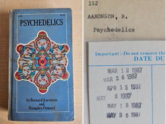 A mysterious note discovered in a book about psychedelic drugs has been returned to the library after being missing for 37 years.