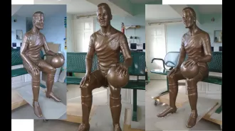 Rare photos reveal hidden £7,200 statue of Harry Kane that has been kept secret for years.