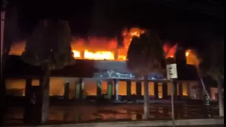 A bookstore was destroyed by fire, except for its collection of Bibles.