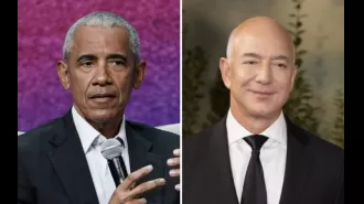 Obama and Bezos argue about prioritizing saving Earth versus exploring space.