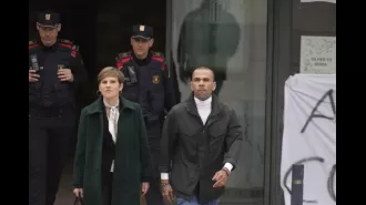 Ex-footballer Dani Alves released from jail, pays €1m bail and serves 1/4 of rape sentence.