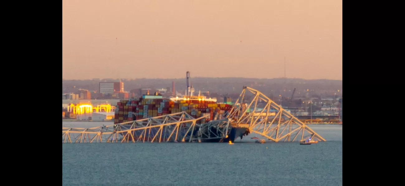 Baltimore bridge falls due to ship impact.