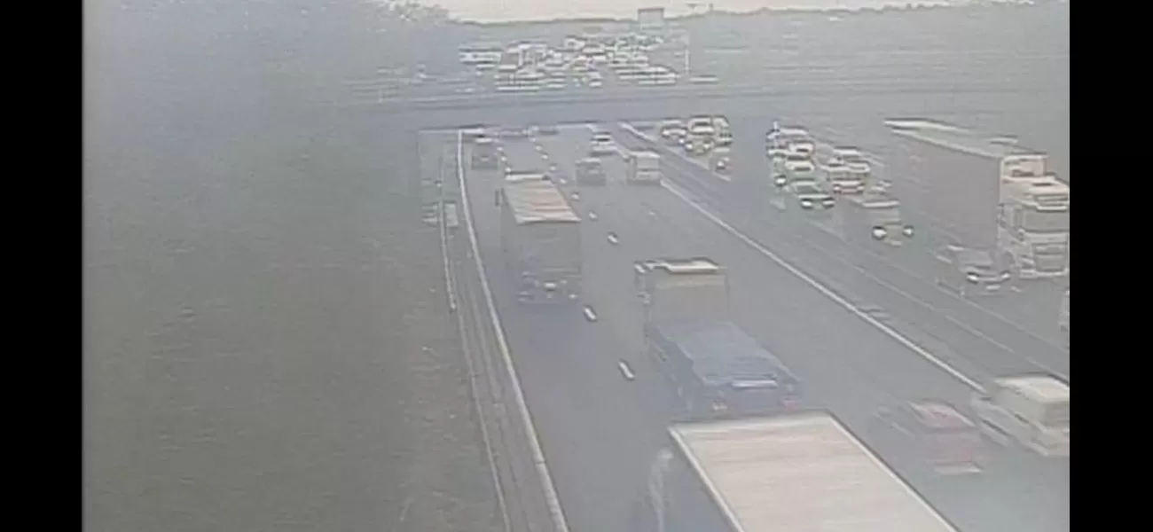 Major delays on M6 motorway due to lorry collision with bridge during rush hour.