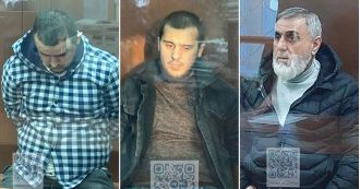 A father and his two sons were arrested for allegedly selling their car to terrorists in Moscow.