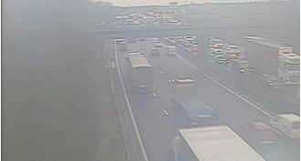 Major delays on M6 motorway due to lorry collision with bridge during rush hour.