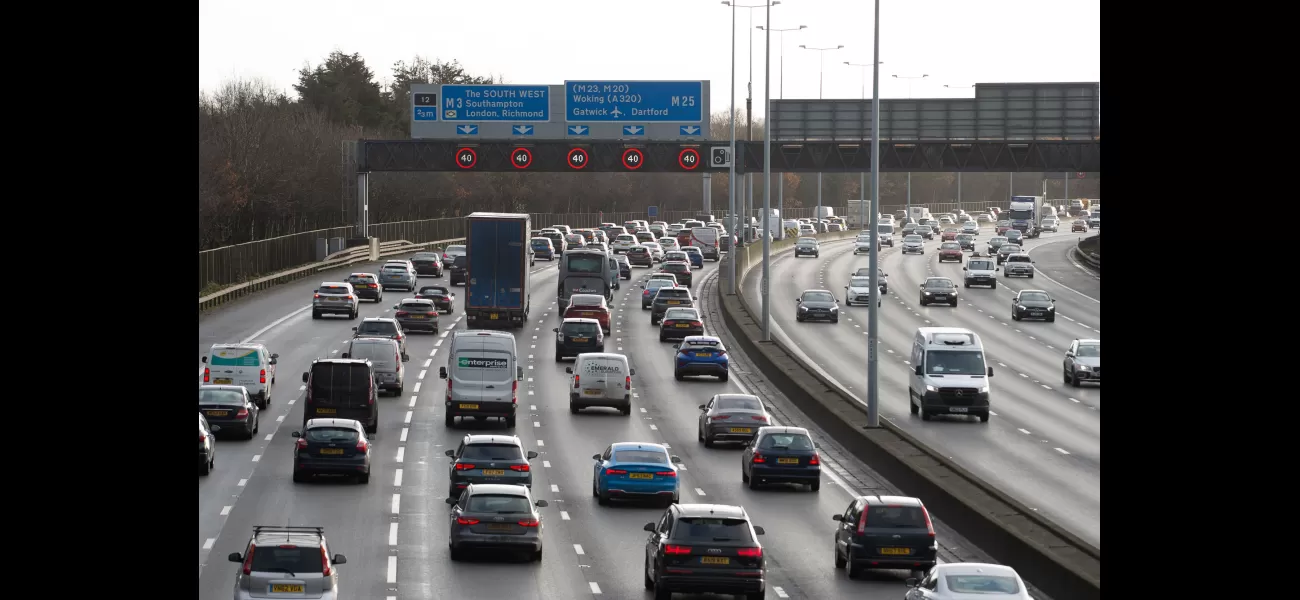 Traffic chaos on UK motorways as car catches fire on M40.