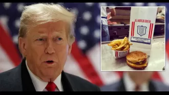 Trump hosted a dinner with $200 worth of burgers and hot dogs after paying respects at a police officer's wake.