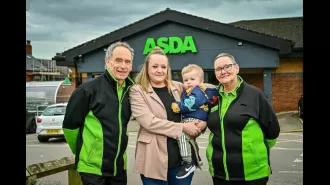 Asda employees rescue baby during seizure at store.