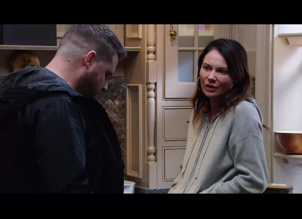 Chas is terrified by a surprising secret about Aaron Dingle in a preview clip for Emmerdale.