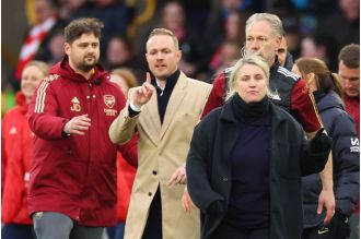 Eidevall of Arsenal addresses Hayes' accusation of 'male aggression' in the Women's League Cup final.
