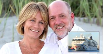 Cruise ship leaves passengers behind on island after departing without them.