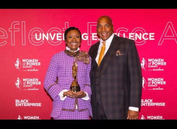 Mellody Hobson received the Barbara Graves Award at the Women of Power Summit.