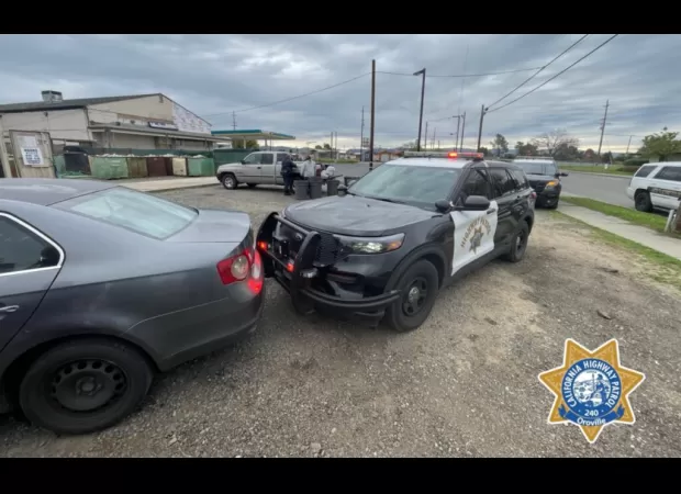 A 9-year-old boy drove his mother's car to school and crashed into a police car.