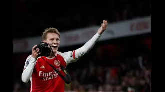 Jamie Carragher stands by his criticism of Martin Odegaard's excessive celebration after Arsenal's victory against Liverpool.