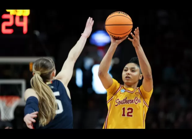 Freshman basketball star JuJu Watkins of USC breaks record for highest-scoring NCAA women's freshman player.