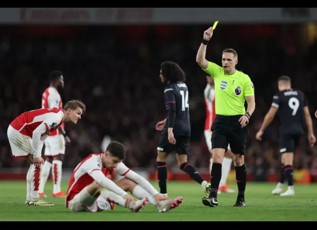 Arsenal coach Arteta is concerned about a player's disciplinary issues leading to a potential suspension.