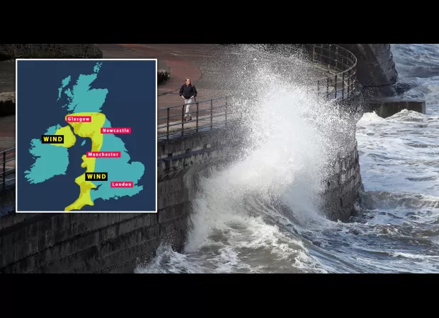 Kathleen unleashes 70mph warm continental wind, wreaking havoc in the UK.