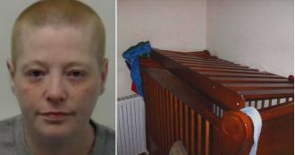 A woman who imprisoned a 2-year-old in a cage was found dead.