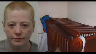 A woman who imprisoned a 2-year-old in a cage was found dead.