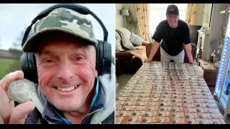 Lucky man wins metal detector, finds coins worth £23,000.
