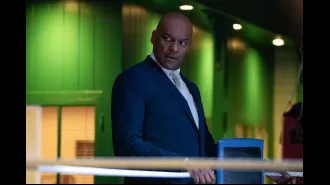 Celebrity Colin Salmon warns of character George Knight's fatal actions on EastEnders involving self harm.