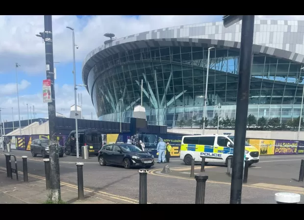 Man fatally stabbed near Premier League stadium.