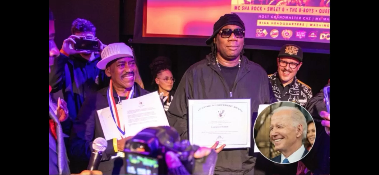 President Biden honored KRS-One and Kurtis Blow at the Lifetime Achievement Awards ceremony.