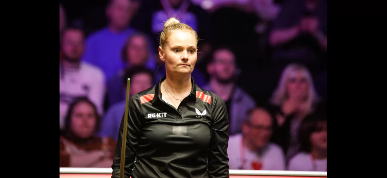 Snooker player Reanne Evans is using a strategy inspired by fellow player Luca Brecel in hopes of improving her performance on the tour.