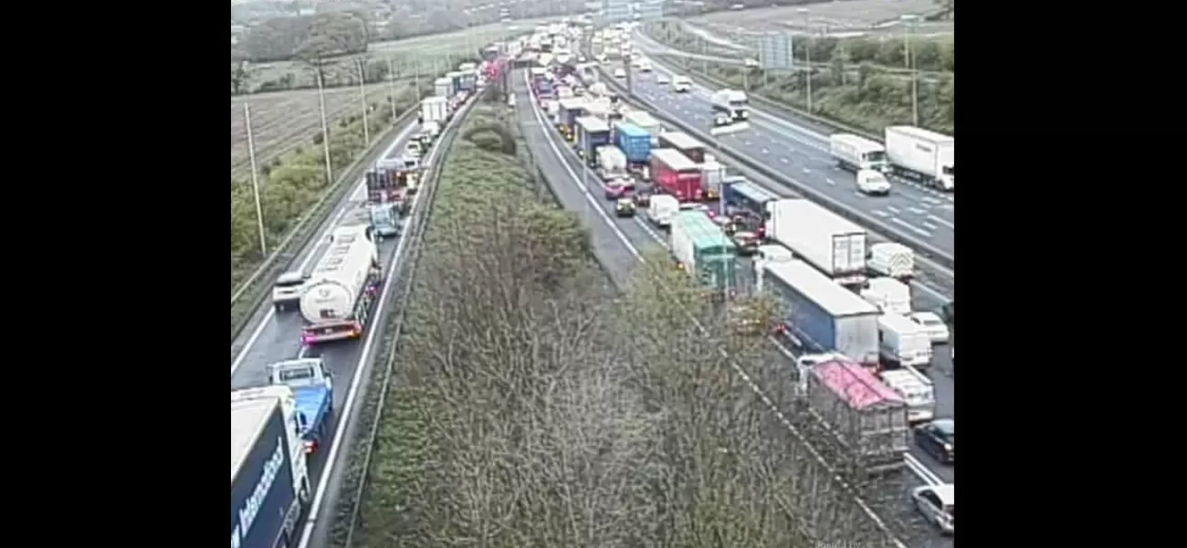 UK motorway closed due to a significant incident.