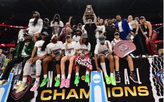 South Carolina wins national championship by defeating Iowa in a thrilling game.