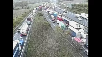 UK motorway closed due to a significant incident.