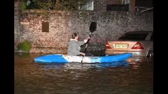 Today's UK flood map highlights flood-prone regions.