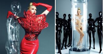 90s music star appears in futuristic photo shoot before band’s major return.