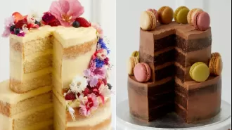 UK supermarket offers beautiful wedding cakes for under £50.