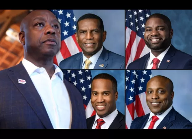 Tim Scott introduces a video series showcasing five Black Republican lawmakers from America.