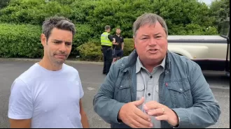 Famous actor shares story of accident on highway not caught on camera during production of television program.