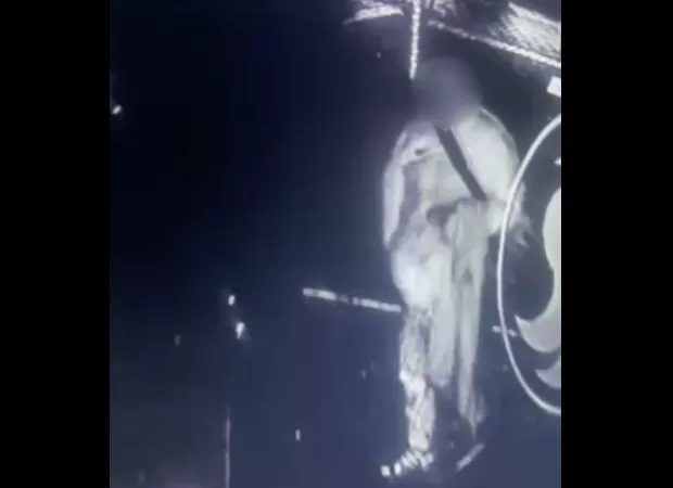 Person smears feces at restaurant and on pedestrian crossing buttons.