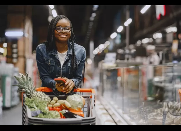 Recent study shows younger generations enjoy splurging on food shopping.