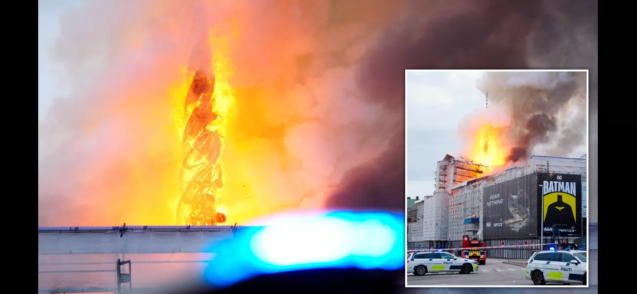 A large fire caused a famous building in Europe to lose one of its spires.