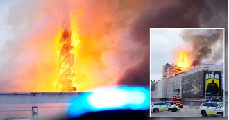 A large fire caused a famous building in Europe to lose one of its spires.