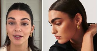 Kendall Jenner rocks earrings worth £115, a brand favored by Kate Middleton.