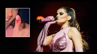 A famous 45-year-old pop singer from the 2000s falls on stage at Coachella and leaves behind blood.