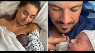 New dad Peter Andre shares precious photo with baby girl as fans eagerly anticipate her name.