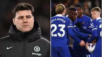 Pochettino is angry as Chelsea players fight over penalty against Everton, saying their behavior is unacceptable.