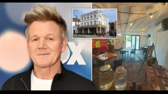 Gordon Ramsay confronts squatters in his £13 million pub after they opened a soup kitchen.