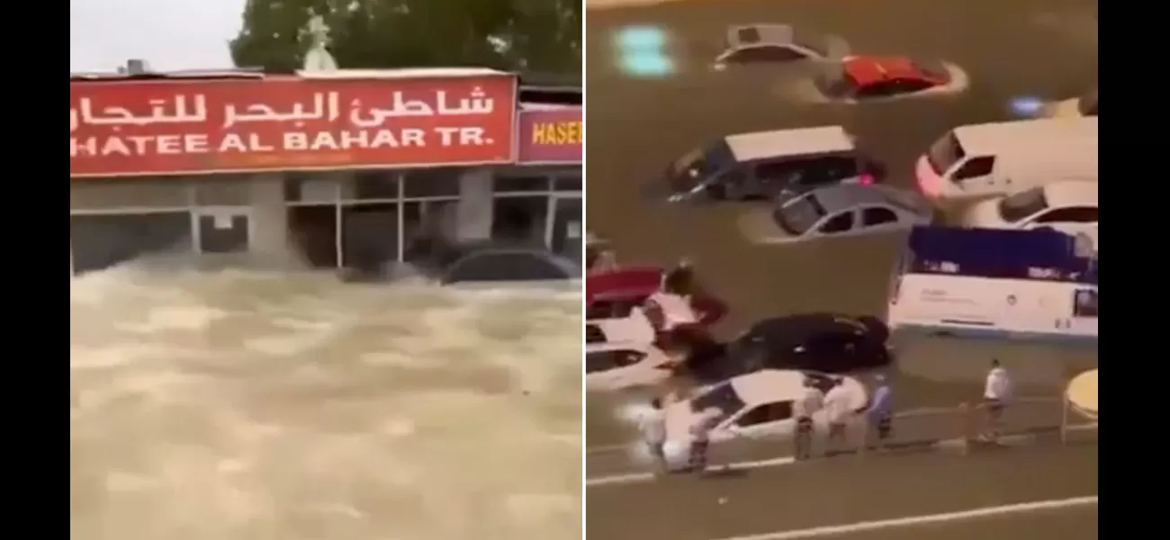 Dubai is in chaos as residents evacuate due to flooding.