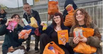 A group of people are stealing from stores and giving the food to those in need, known as 