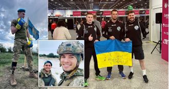 A group of Ukrainian brothers will continue to fight after crossing the marathon finish line.