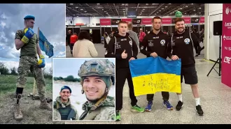 A group of Ukrainian brothers will continue to fight after crossing the marathon finish line.