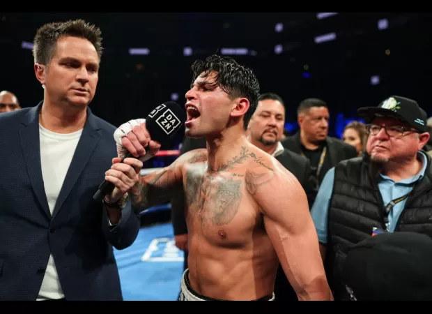 Ryan Garcia claims victory over Devin Haney in New York, challenging anyone who doubted him.